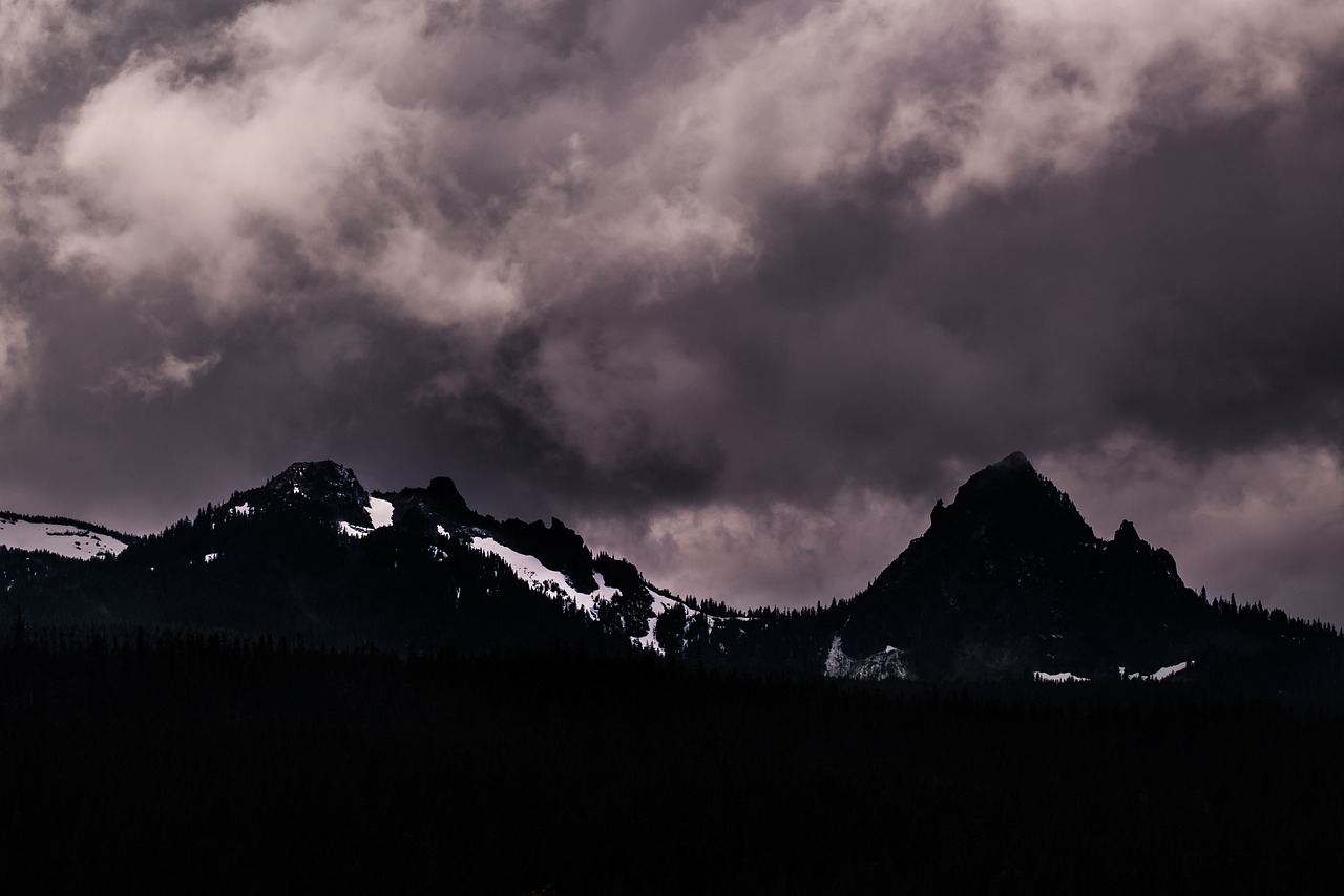 mountain clouds sky free photo