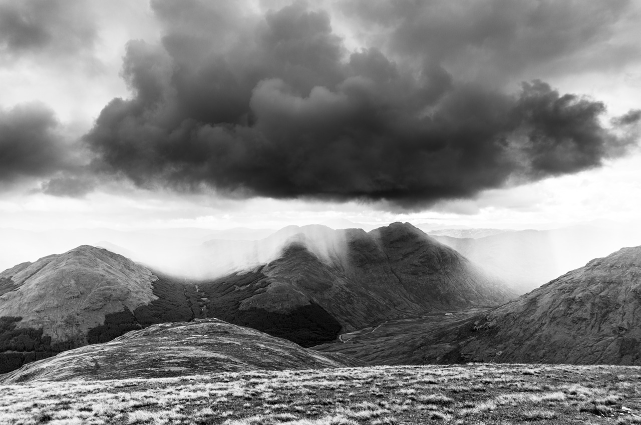 mountain highland valley free photo