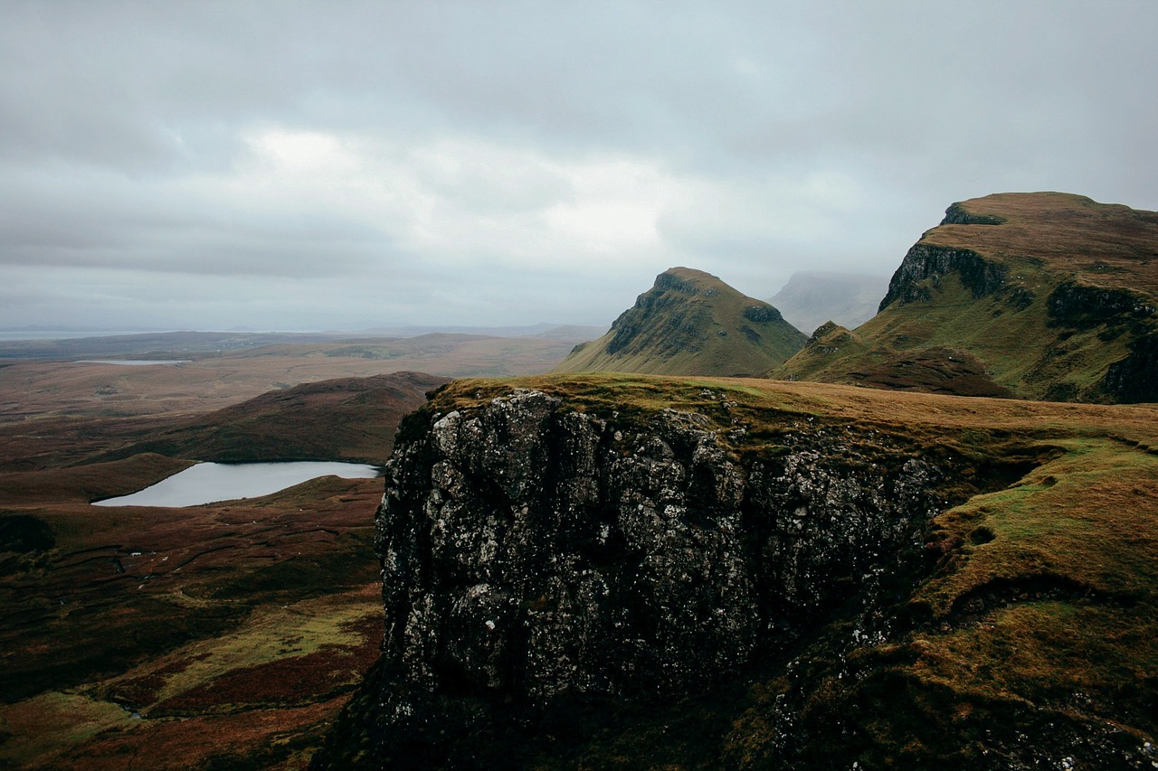 mountain highland lake free photo