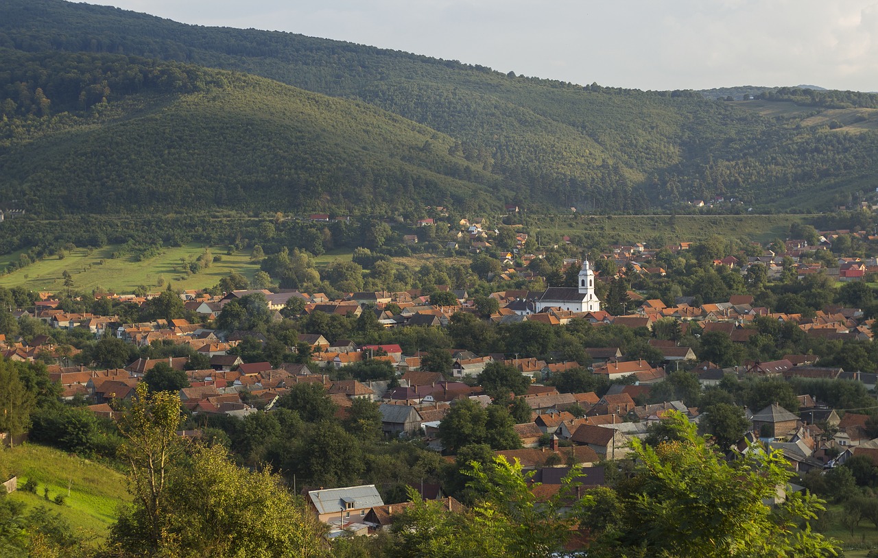 mountain highland houses free photo