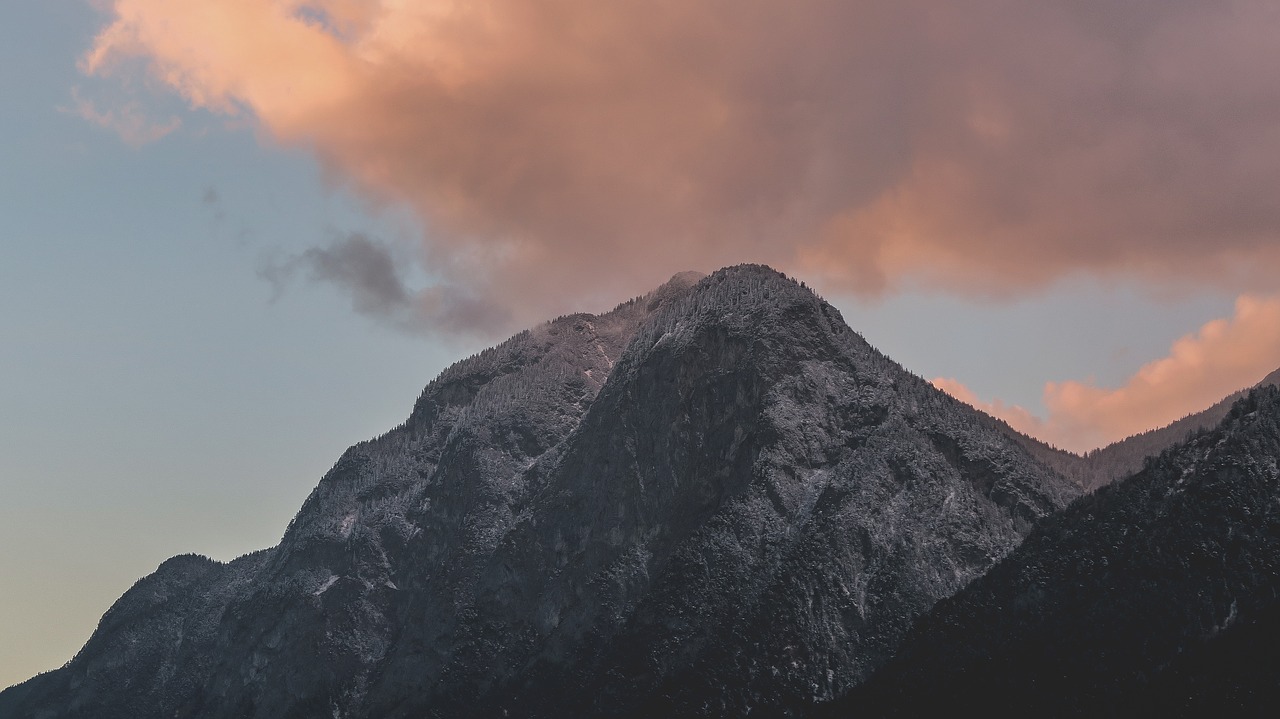 mountain valley sky free photo