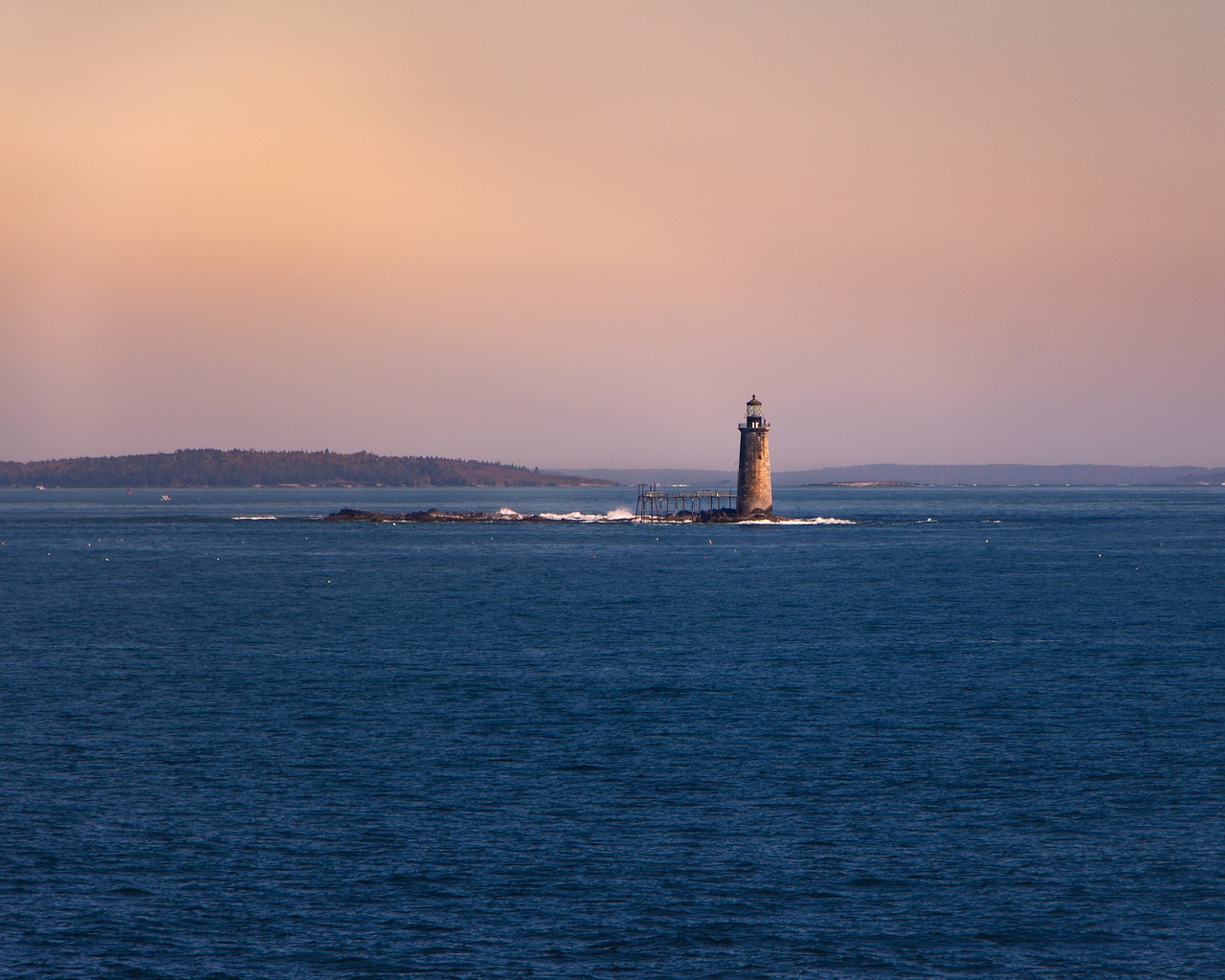 mountain rocks lighthouse free photo