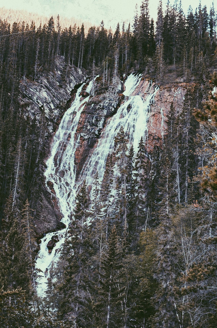 mountain waterfall stream free photo