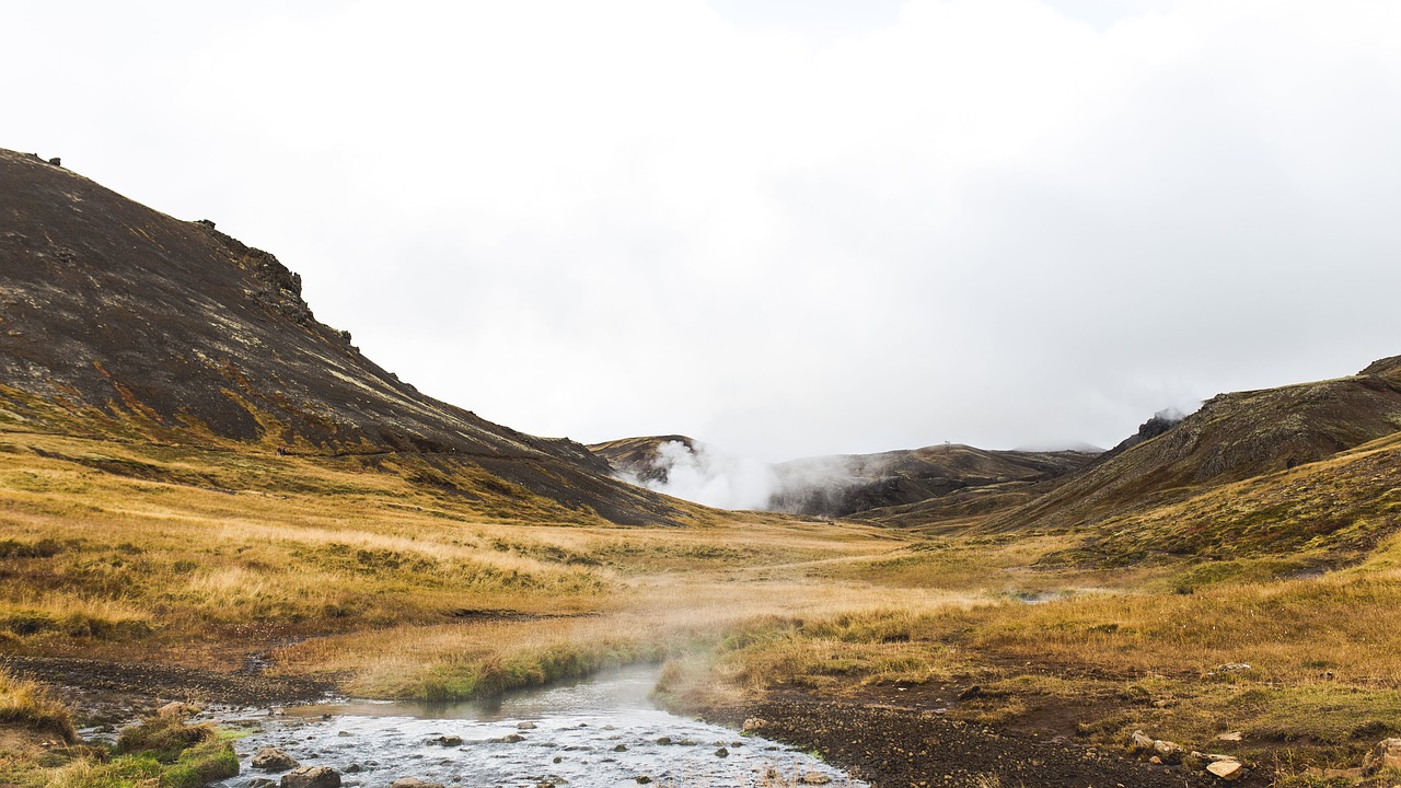 mountain highland stream free photo