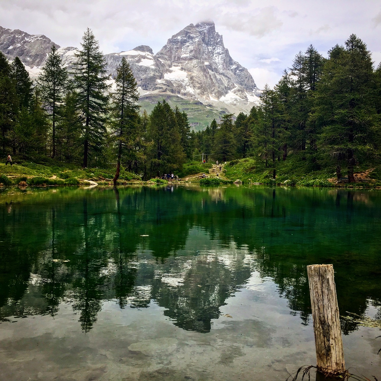 mountain lake cervinia free photo