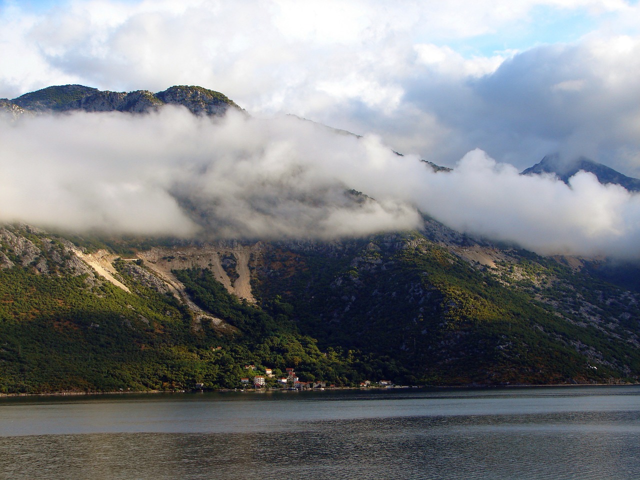 mountain clouds sea free photo