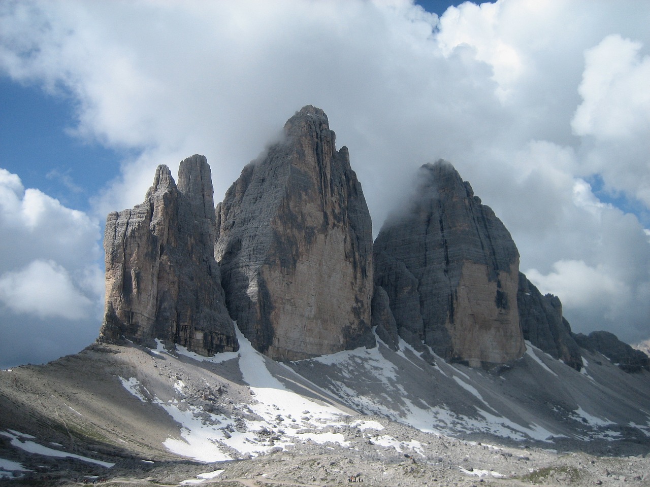 mountain treking clouds free photo