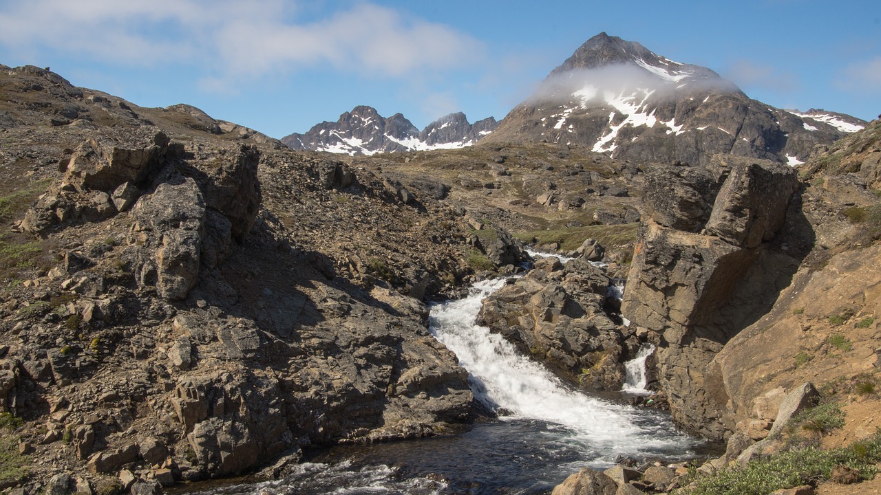 mountain water fall river free photo