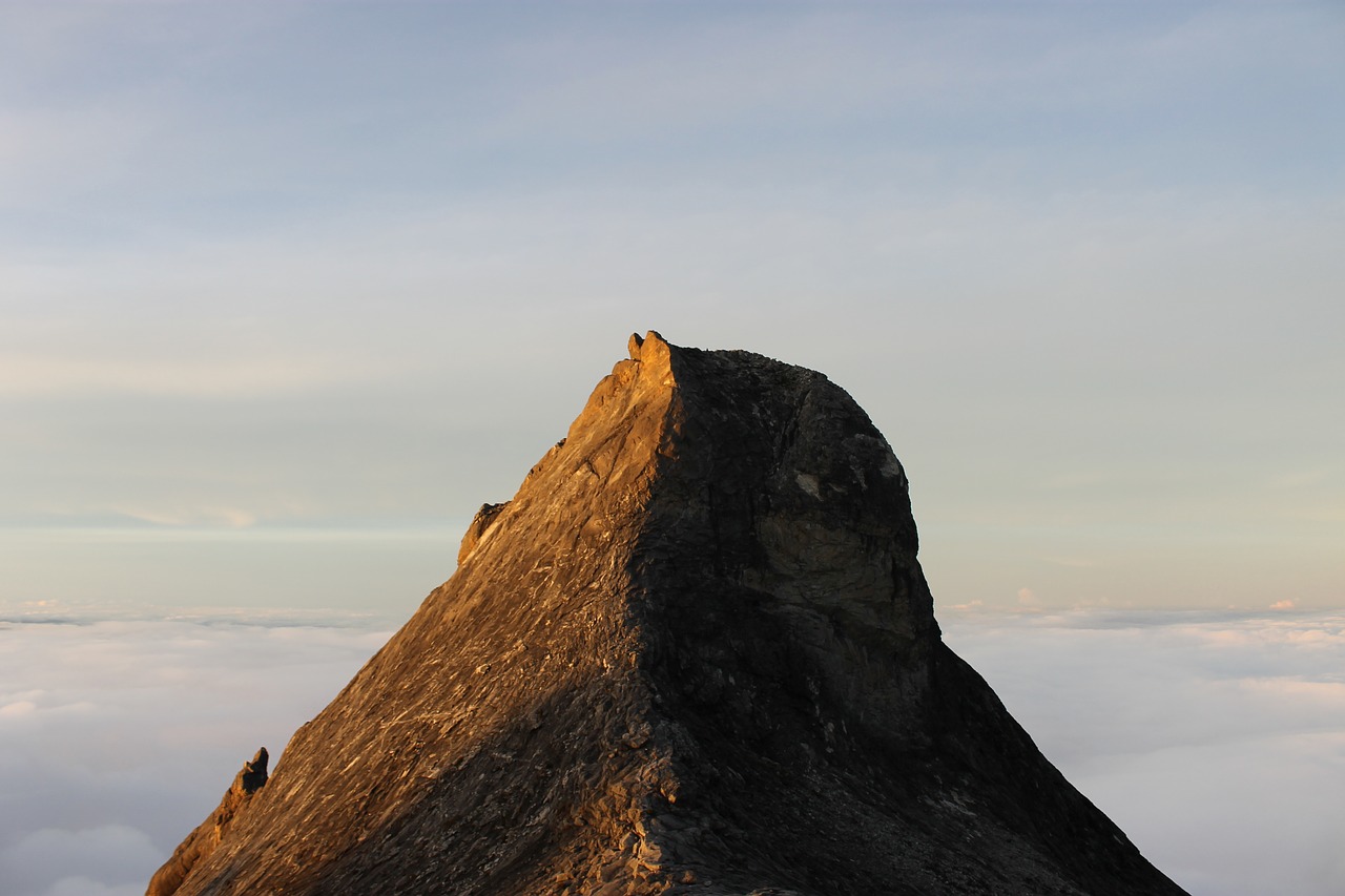 mountain peak sunrise free photo