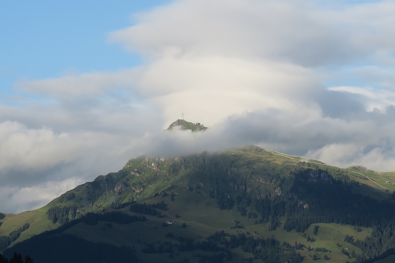 mountain clouds mountains free photo