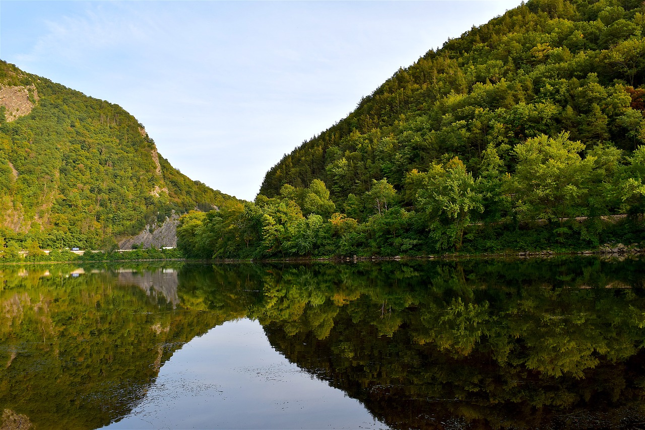 mountain valley river free photo