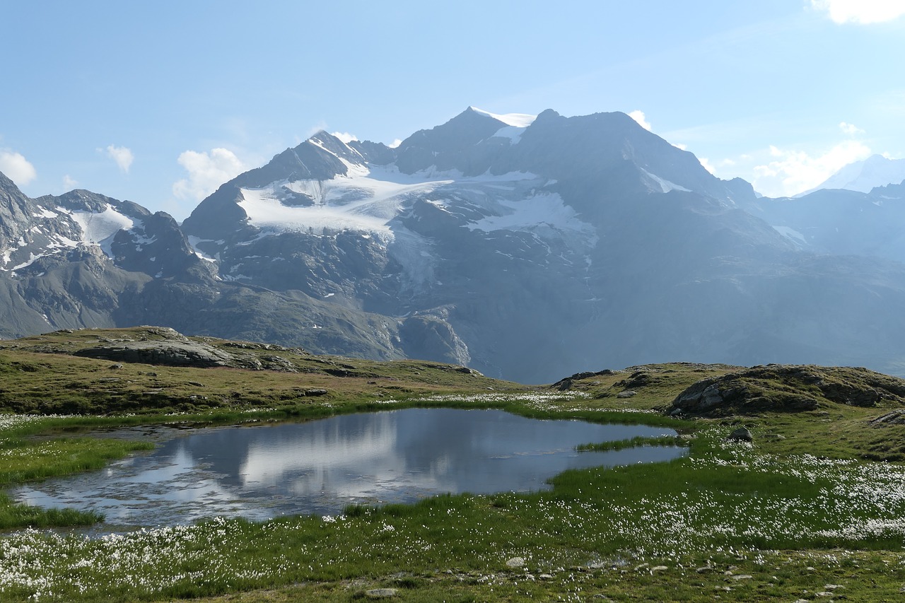 mountain lake mirroring free photo