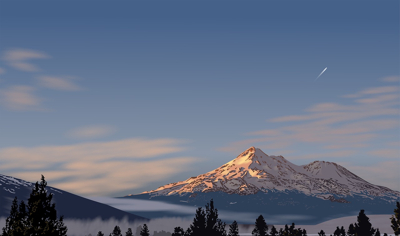 mountain nature snow free photo