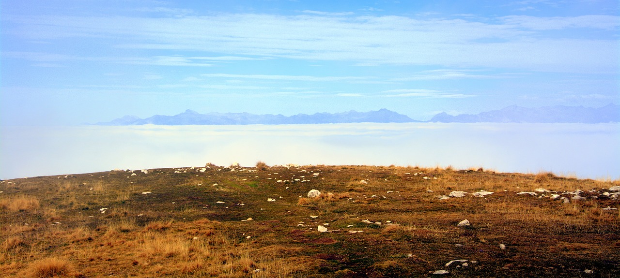 mountain fog clouds free photo