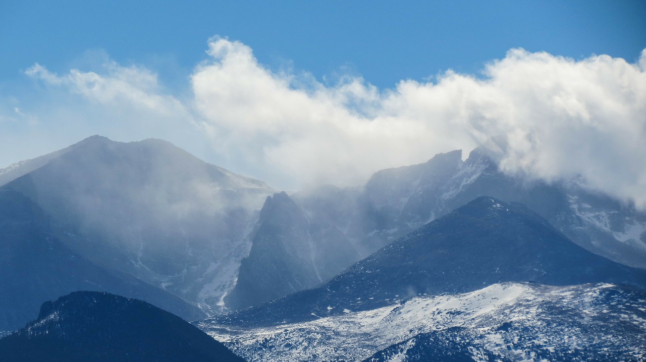 mountain peak snow free photo