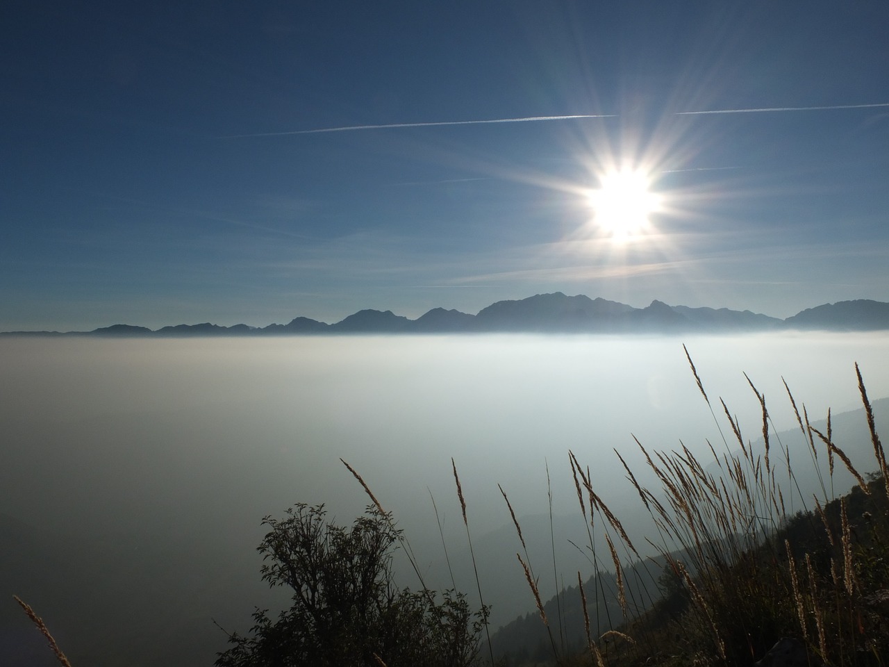 mountain cloud sun free photo