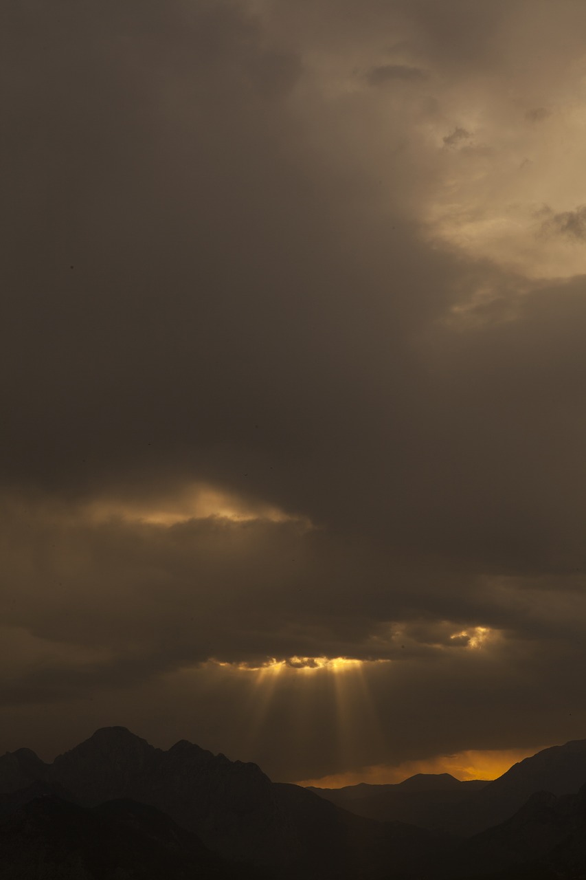 mountain light sky free photo