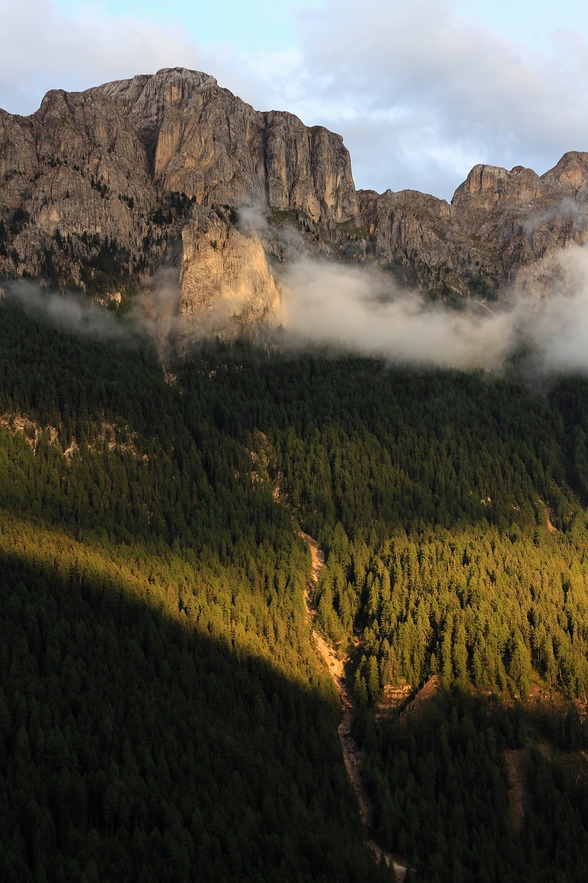 mountain dolomites lights free photo