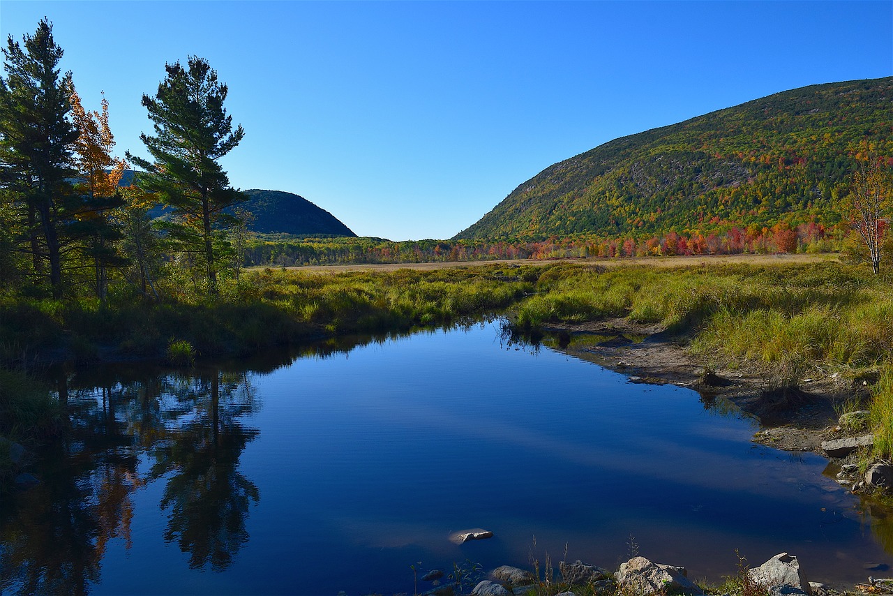 mountain pond nature free photo