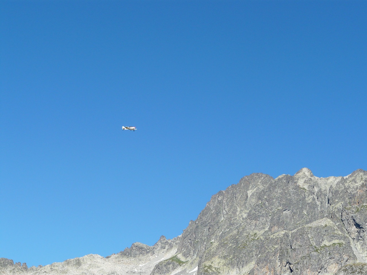 mountain sky aircraft free photo