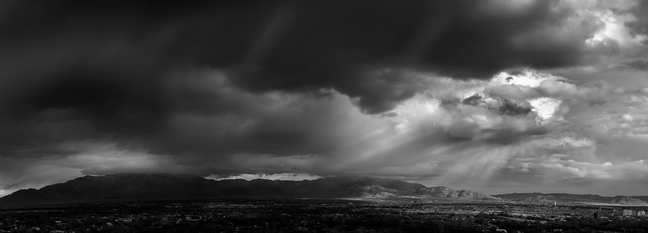mountain storm panorama free photo