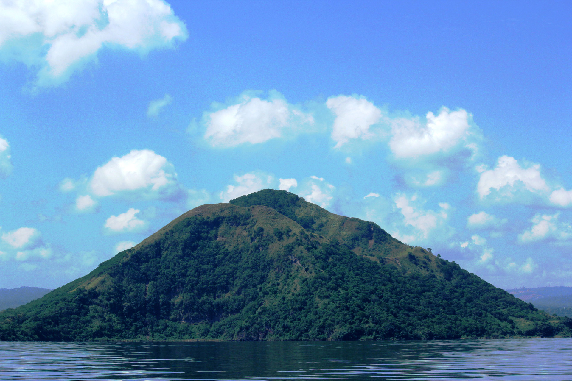 mountain green mountain clouds free photo