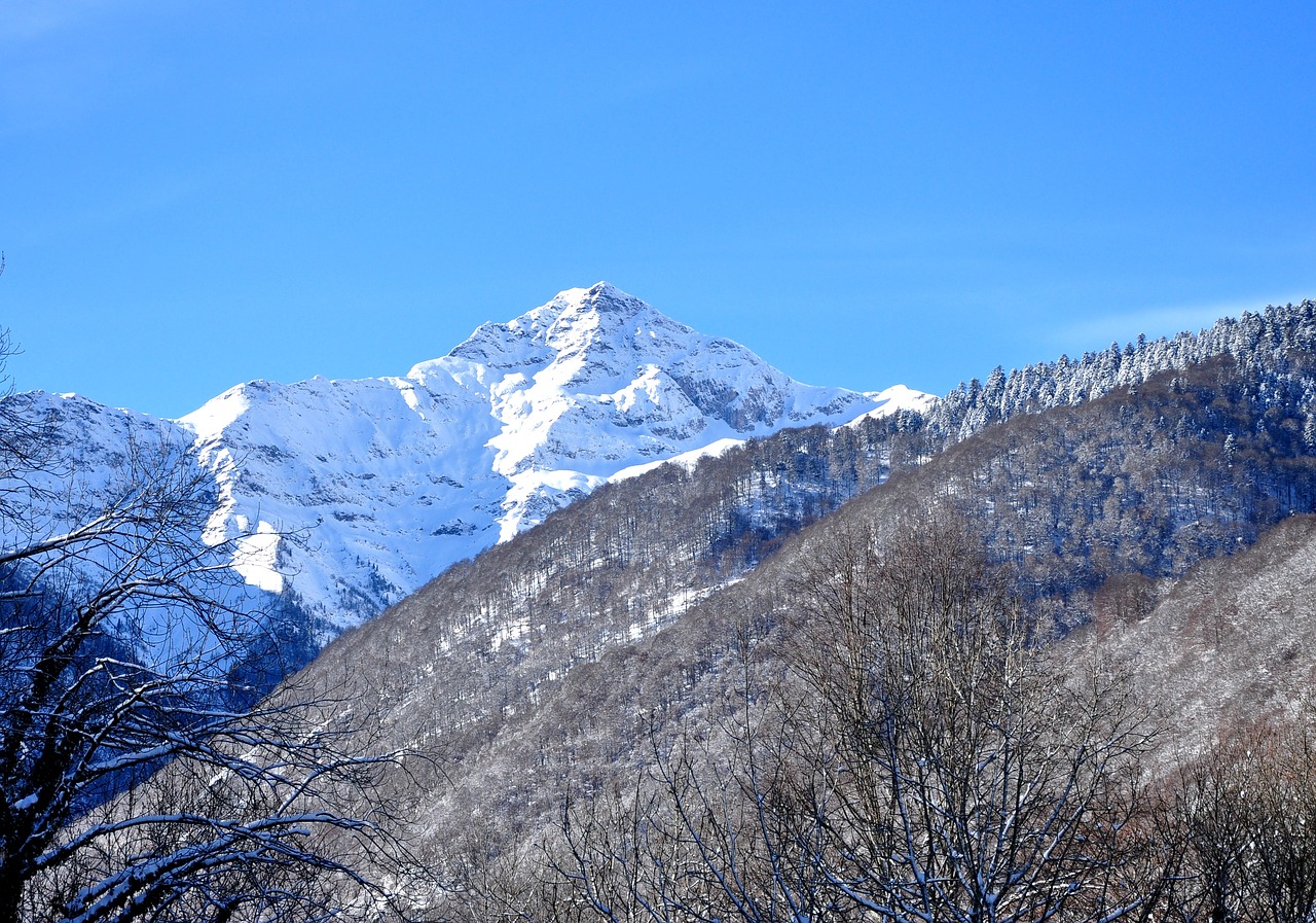 mountain snow winter free photo