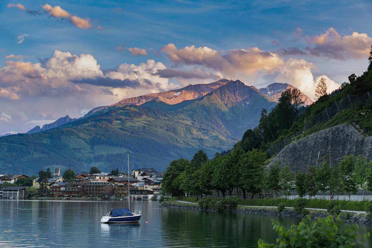 mountain nature lake free photo