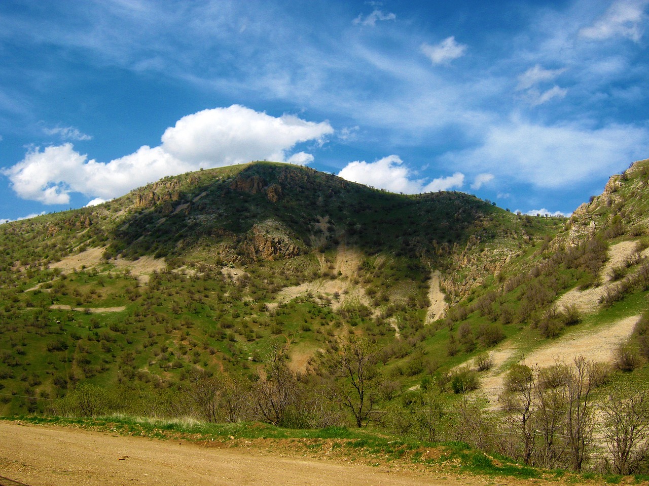 mountain clouds sky free photo