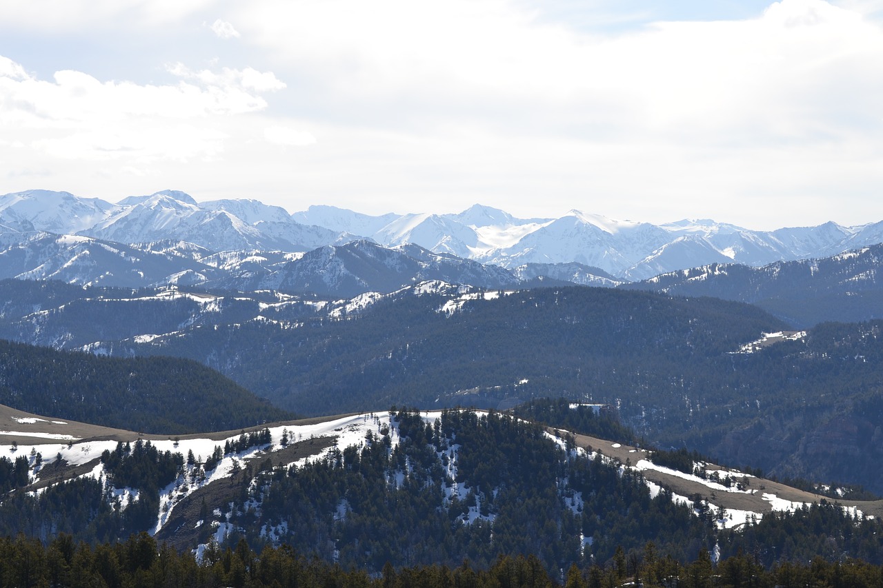 mountain snow panoramic free photo
