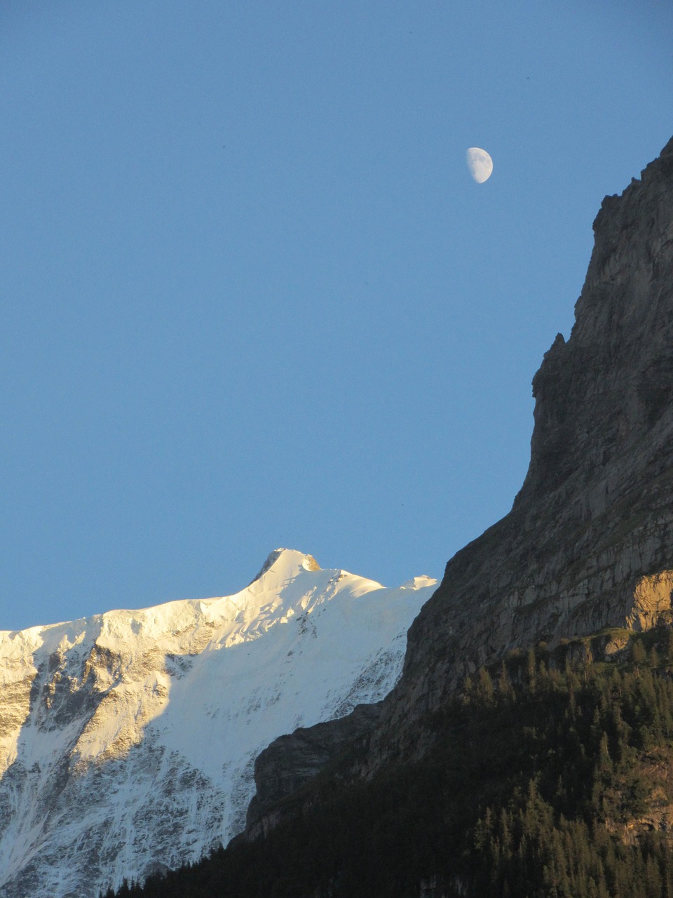 mountain  snow  moon free photo