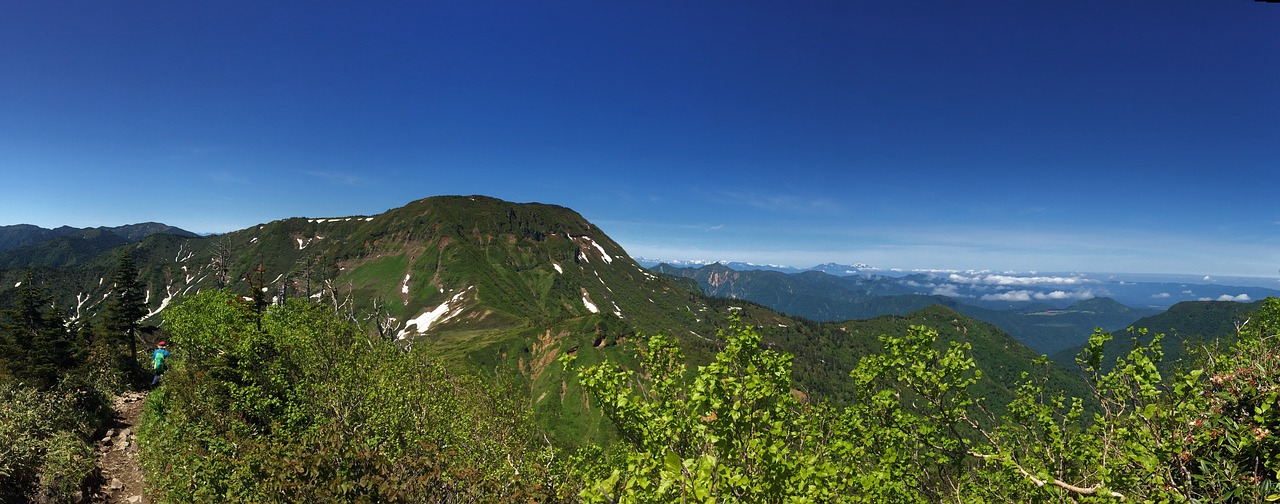 mountain  blue sky  sky free photo