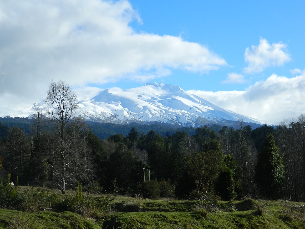 mountain  chile  snow free photo