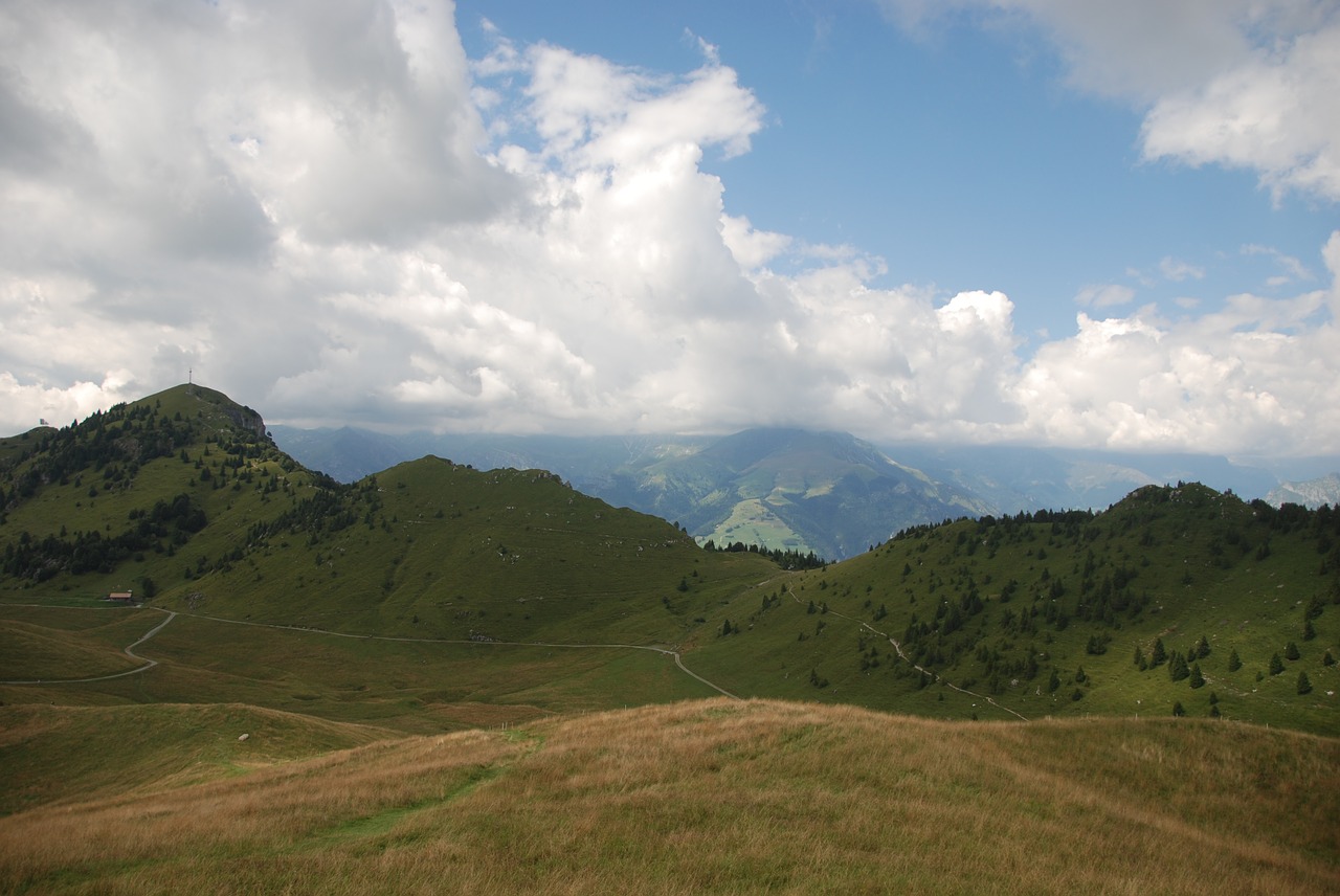 mountain  pasture  clouds free photo