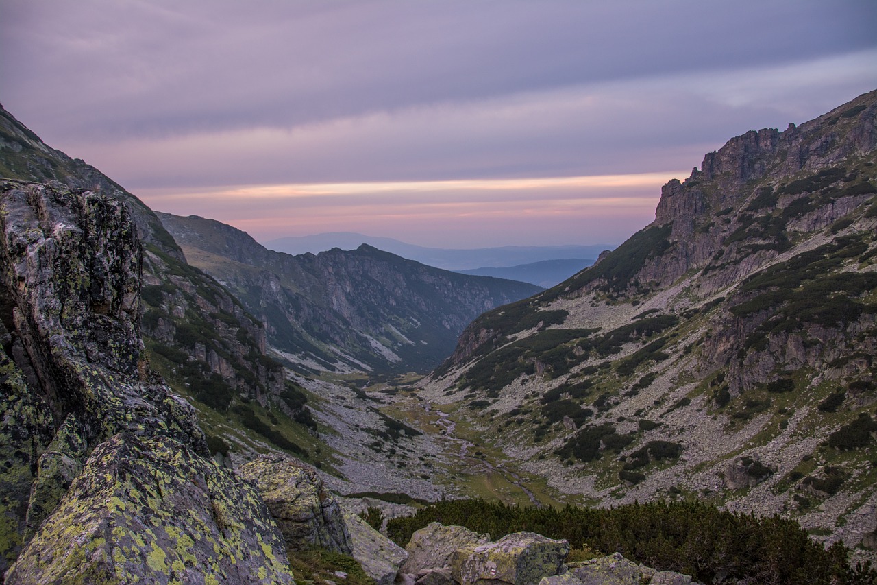 mountain  sunset  landscape free photo