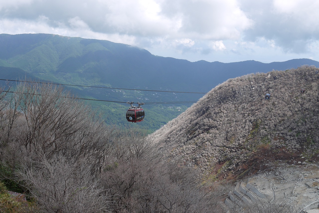 mountain  cable car  landscape free photo