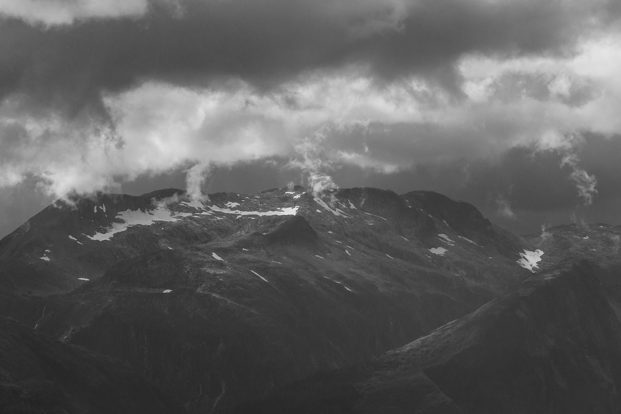 mountain  clouds  sky free photo