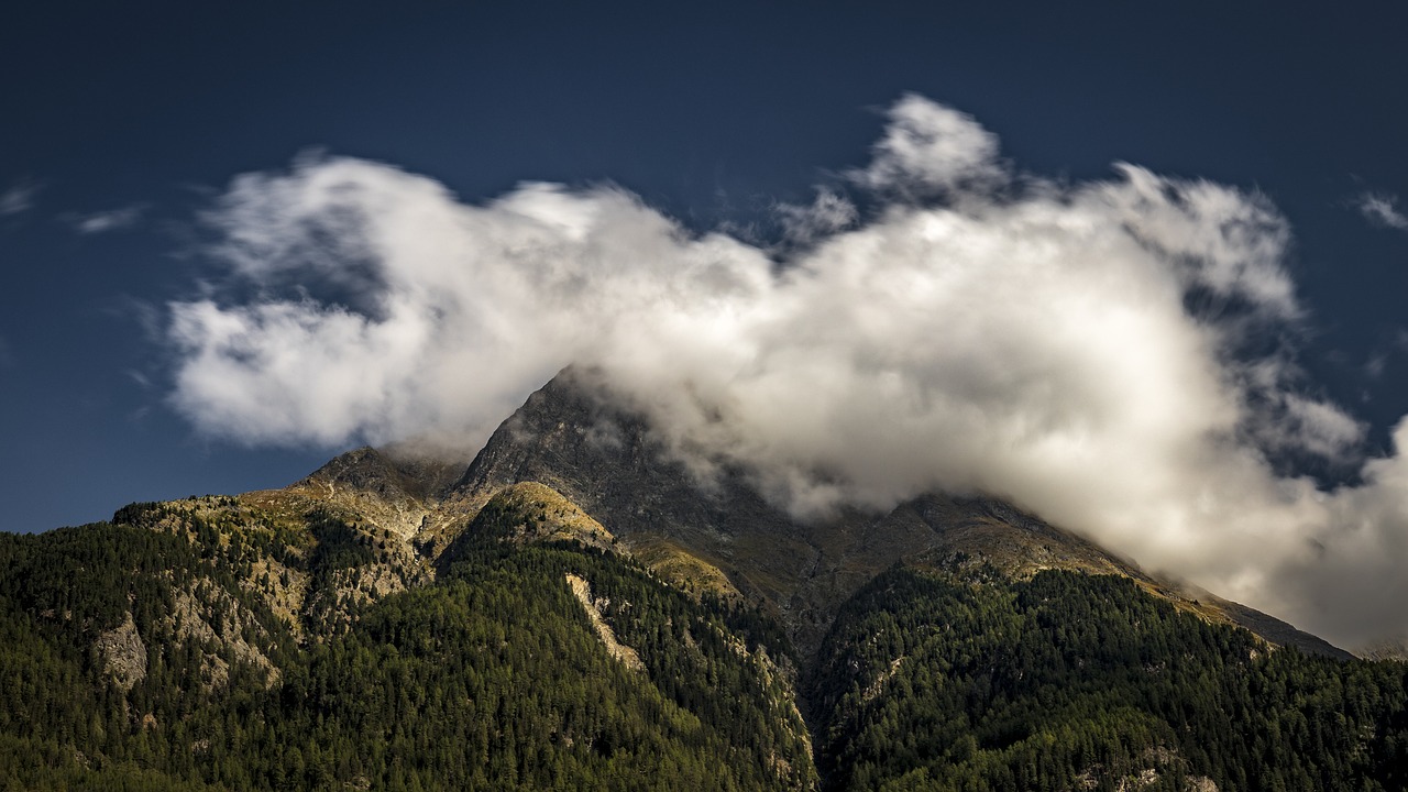 mountain  clouds  sky free photo