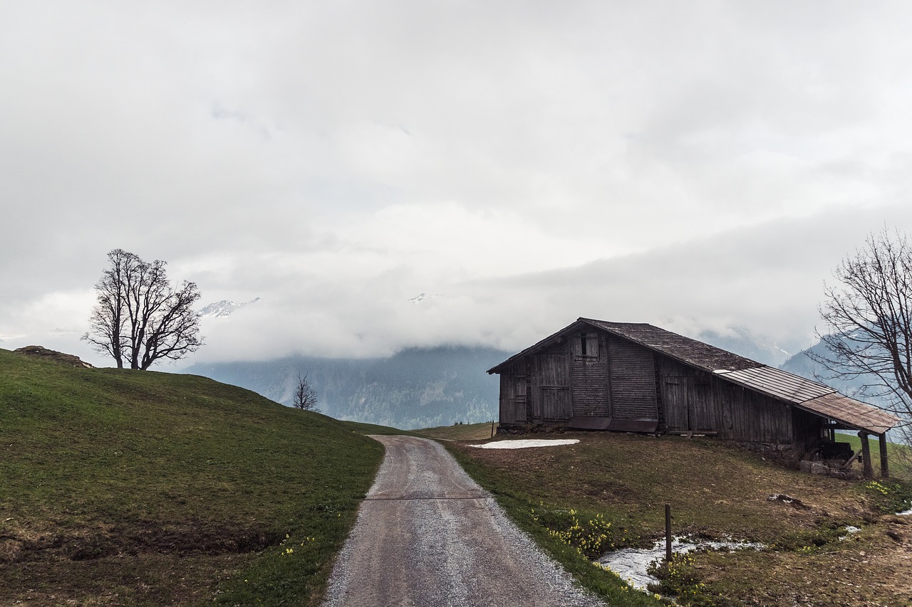 mountain  shed  cabin free photo