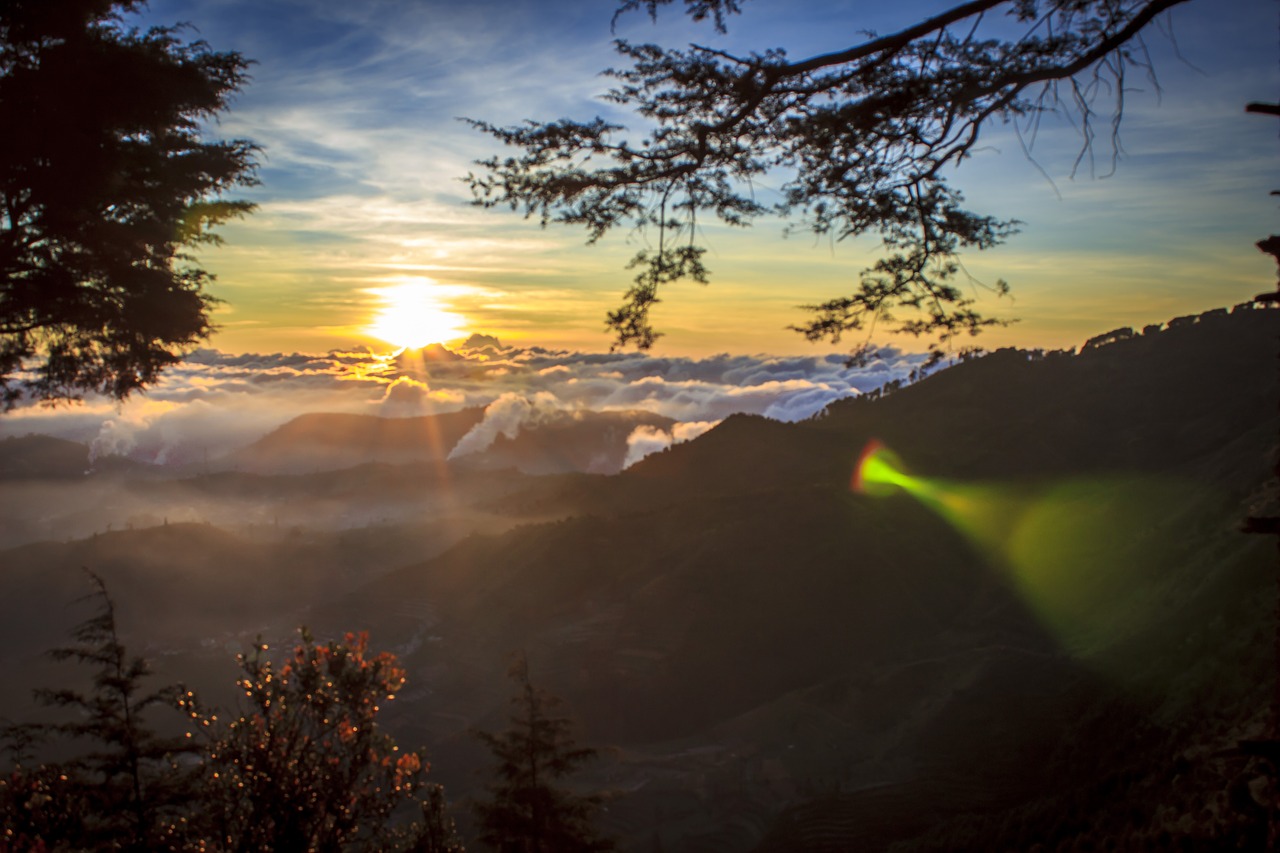 mountain  sunset  cloud free photo