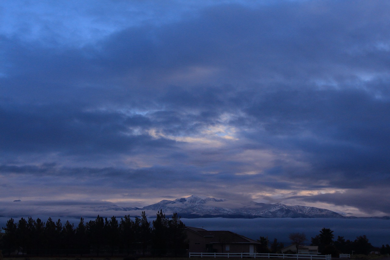 mountain  mount charleston  clouds fog free photo