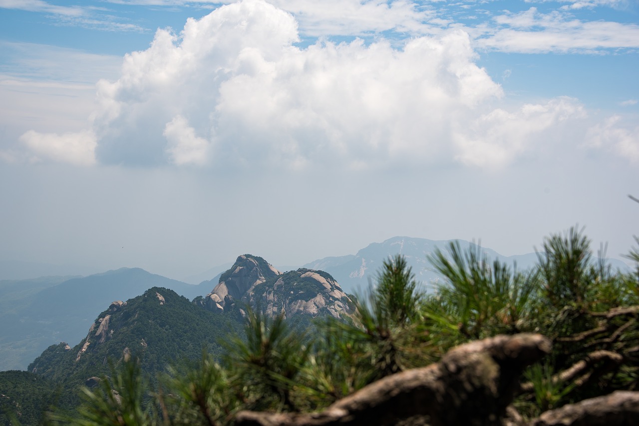 mountain  tianzhu mountain  cloud free photo
