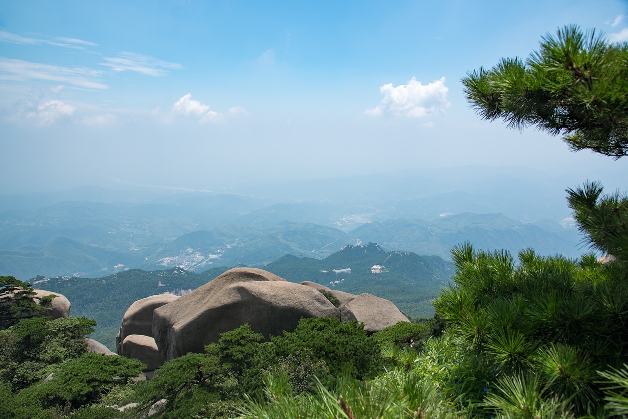 mountain  tianzhu mountain  cloud free photo