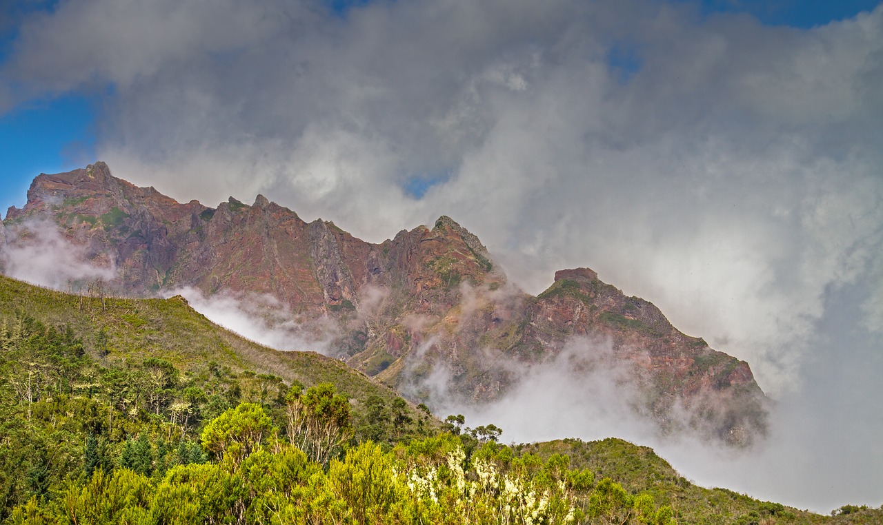 mountain  rock  cloud formation free photo