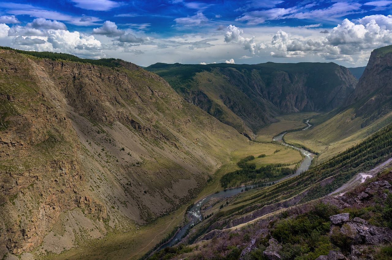 mountain  river  landscape free photo