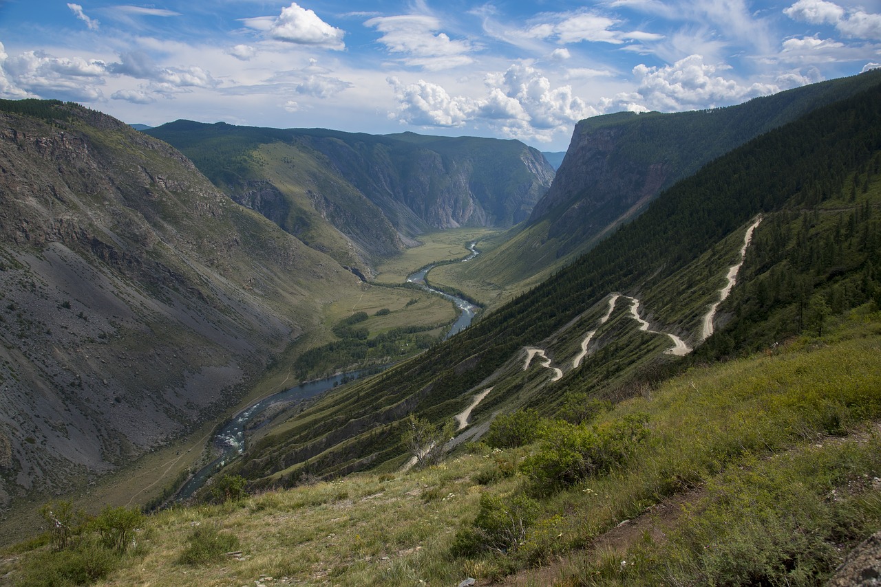 mountain  river  landscape free photo