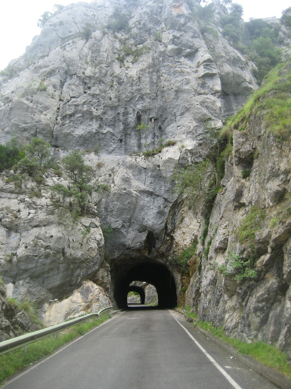 mountain tunnels road free photo