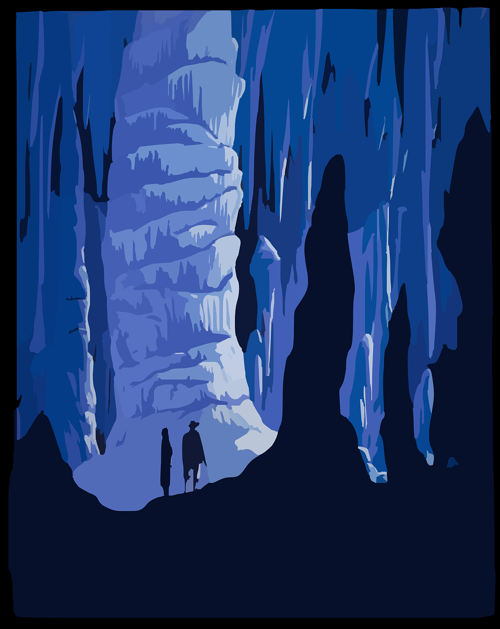 mountain blue cavern poster free photo