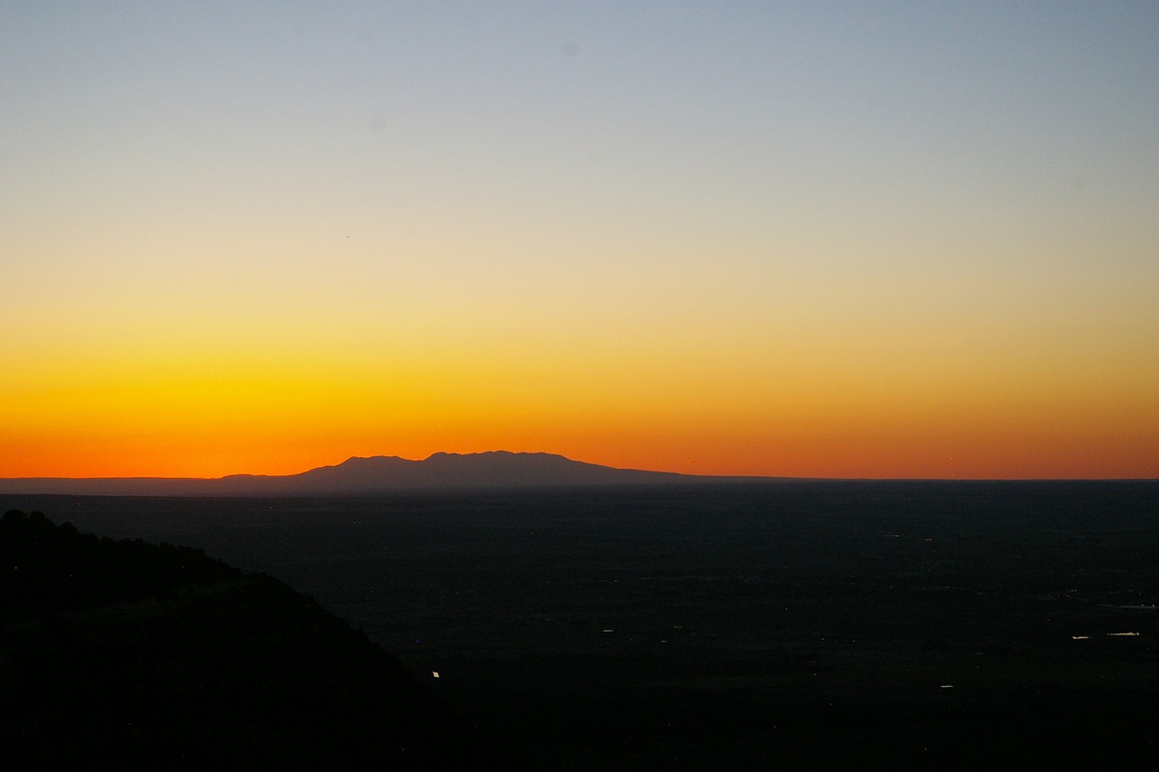 mountain sunset glow free photo