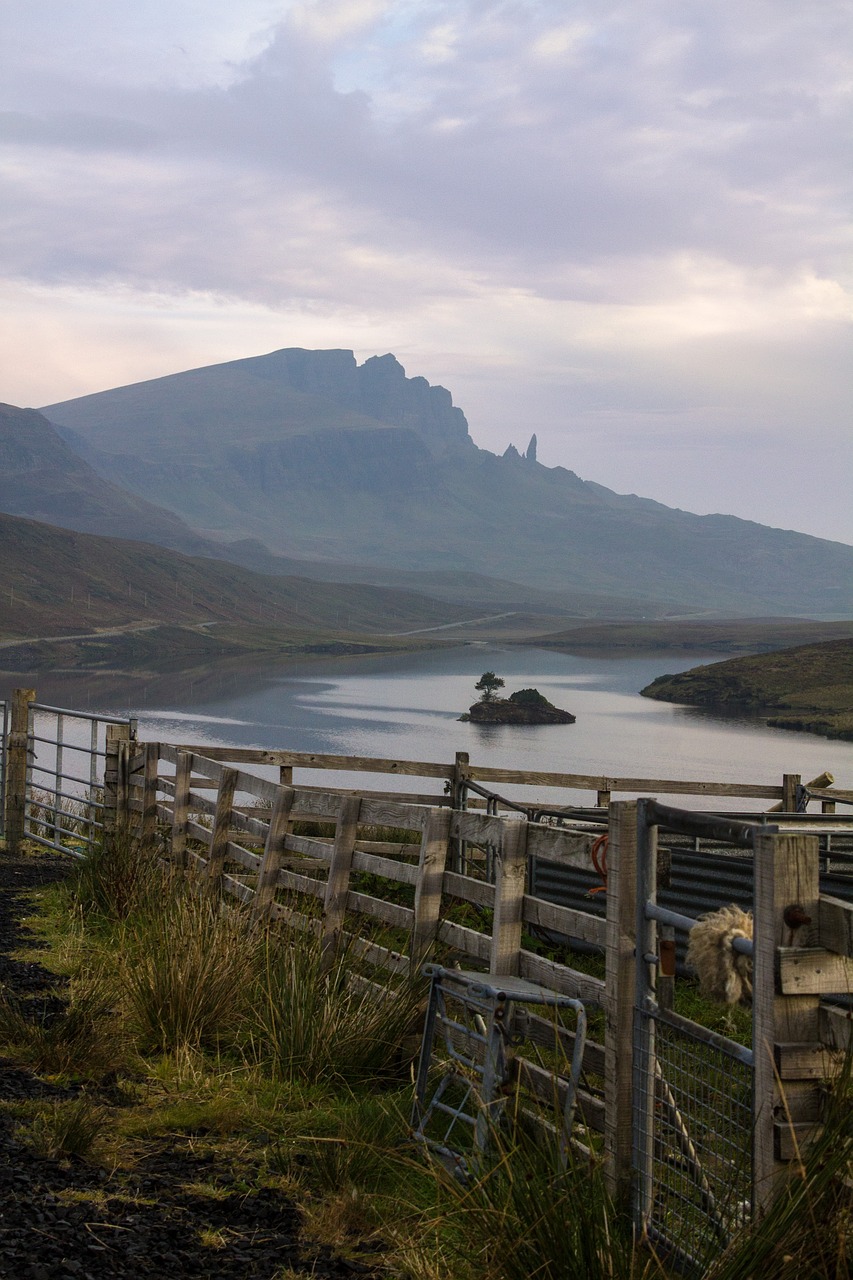 mountain fence scotland free photo